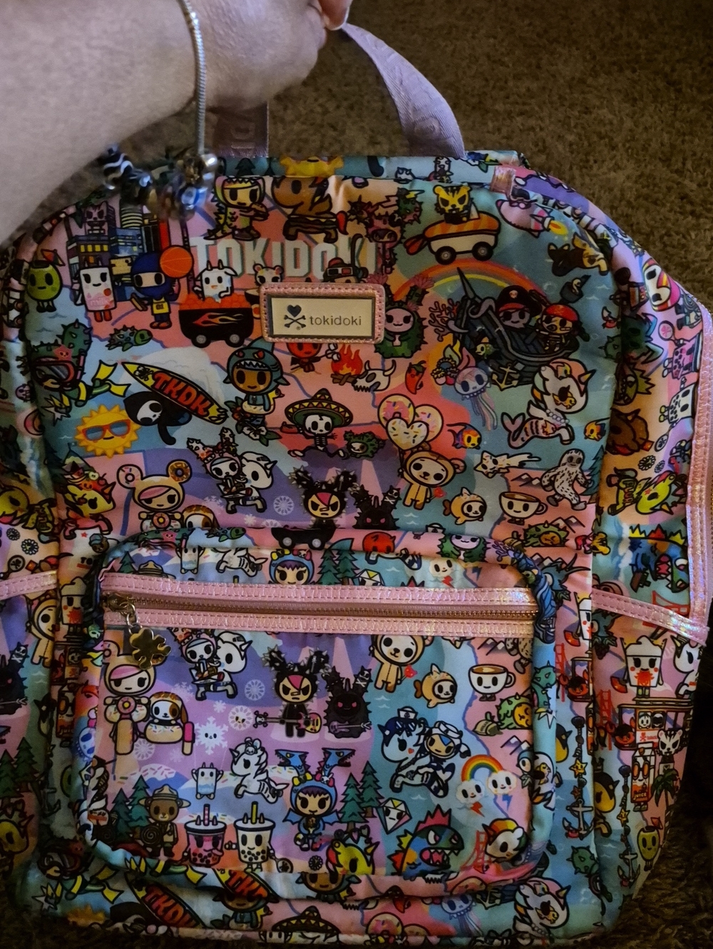 tokidoki Pastel Multi Character Print Small Pets Carrier Backpack
